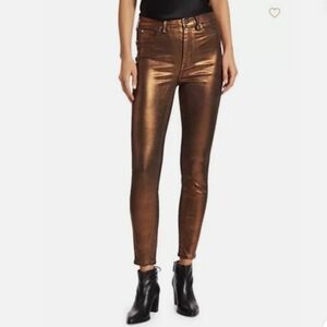 7 For All Mankind Metallic Jeans, Size 27